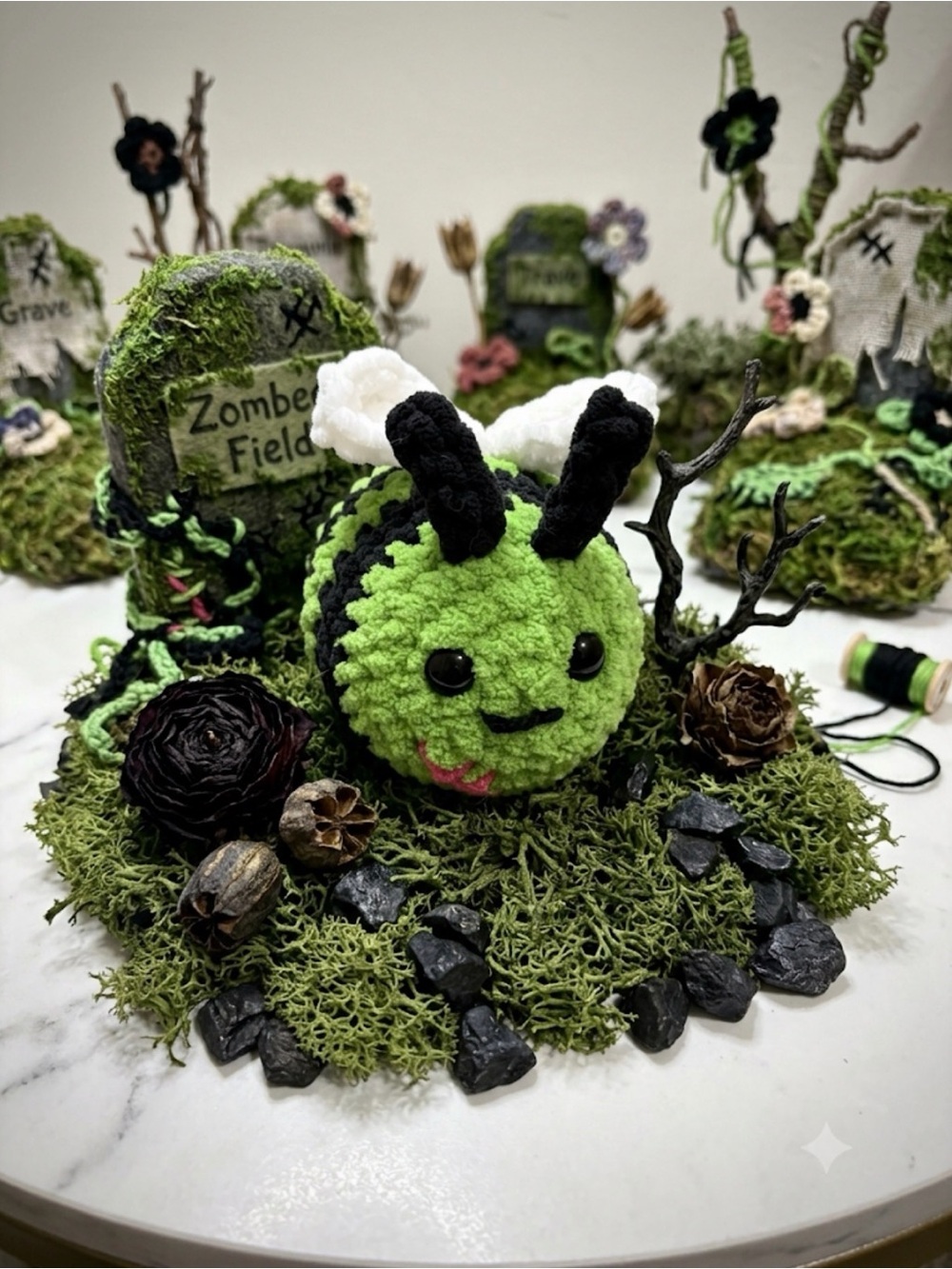 Crochet Plush Zombie Bee 🐝 🧟♂️ - Picture 1 of 7